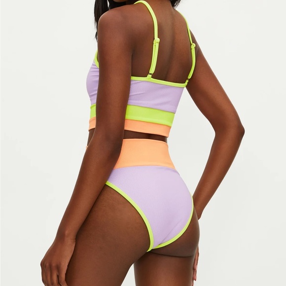 BEACH RIOT EMMY BIKINI BOTTOM SUNDAZED COLORBLOCK - Picture 2 of 4
